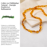 Colier Chihlimbar Natural Auriu - Energie Pozitiva, Calduroasa si Eleganta Organica