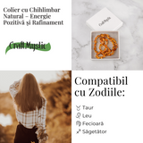 Colier Chihlimbar Natural Auriu - Energie Pozitiva, Calduroasa si Eleganta Organica