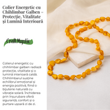 Colier Energetic din Chihlimbar Galben Natural - Protectie, Vitalitate si Lumina Calda Interioara