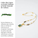 Eleganta si Armonie - Colier cu Perle si Scoica Abalone Naturale