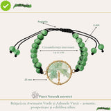 Bratara cu Aventurin Verde si Arborele Vietii – Prosperitate, Armonie si Noroc