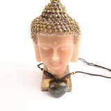 Colier cu cristal Labradorit in forma de inima - o piatra semipretioasa pentru meditatie, intuitie, imaginatie