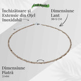Colier cu Cuart Fumuriu Fatetat - Protectie, Claritate si Echilibru Emotional