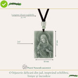 Colier cu Jad Natural cu Chipul lui Isus – Protectie, Armonie si Credinta
