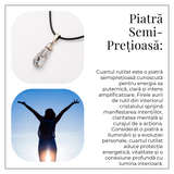 Colier Cuart Rutilat in Varf - Claritate, Putere Interioara si Energie Amplificata