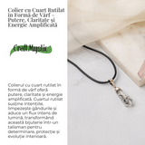 Colier Cuart Rutilat in Varf - Claritate, Putere Interioara si Energie Amplificata