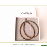 Colier fin la baza gatului tip Choker cu Ochi de Tigru Fatetat 3 mm – Curaj si Eleganta Naturala
