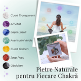 Colier cu pandantiv arborele vietii - Realizat manual cu pietre semipretioase sparte si cristale vindecatoare a celor 7 chakre