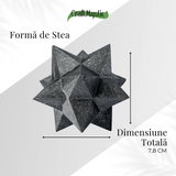 Merkaba din Shungit Natural 7.8 cm – Stea Sacra de Protectie Energetica si Armonie Interioara