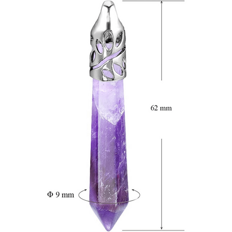 Colier cu Ametist, Inox (oțel inoxidabil) – CraftMystic