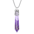 Colier cu Ametist, Inox (oțel inoxidabil) – CraftMystic