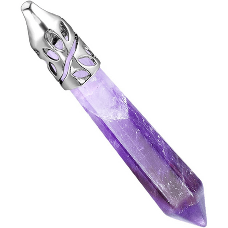 Colier cu Ametist, Inox (oțel inoxidabil) – CraftMystic