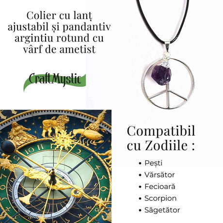 Colier cu Ametist, Cupru – CraftMystic