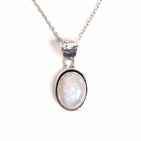 Rainbow Moonstone Necklace - Inner Harmony and Clarity