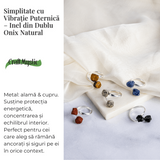 Simplitate cu vibratie puternica - Inel din dublu onix natural