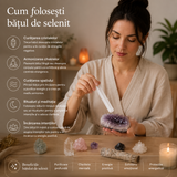 Bat 15 cm din Selenit Natural – Purificare Energetica, Claritate si Echilibru Interior