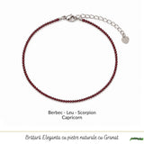 Bratara eleganta cu Granat Natural Fatetat 3 mm – Pasiune si Eleganta Naturala