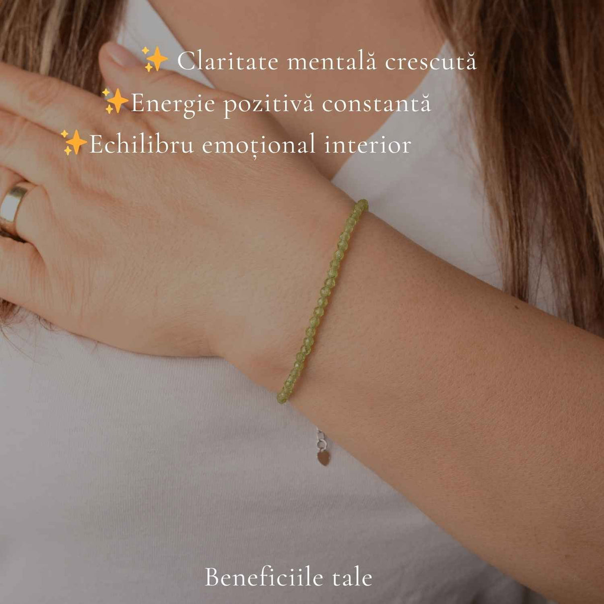 Bratara Fina cu Peridot Fatetat 3 mm – Prosperitate si Energie Pozitiva