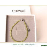 Bratara Fina cu Peridot Fatetat 3 mm – Prosperitate si Energie Pozitiva