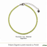 Bratara Fina cu Peridot Fatetat 3 mm – Prosperitate si Energie Pozitiva