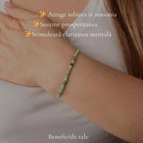 Bratara Fina cu Smarald Fatetat 3 mm – Iubire, Armonie si Prosperitate