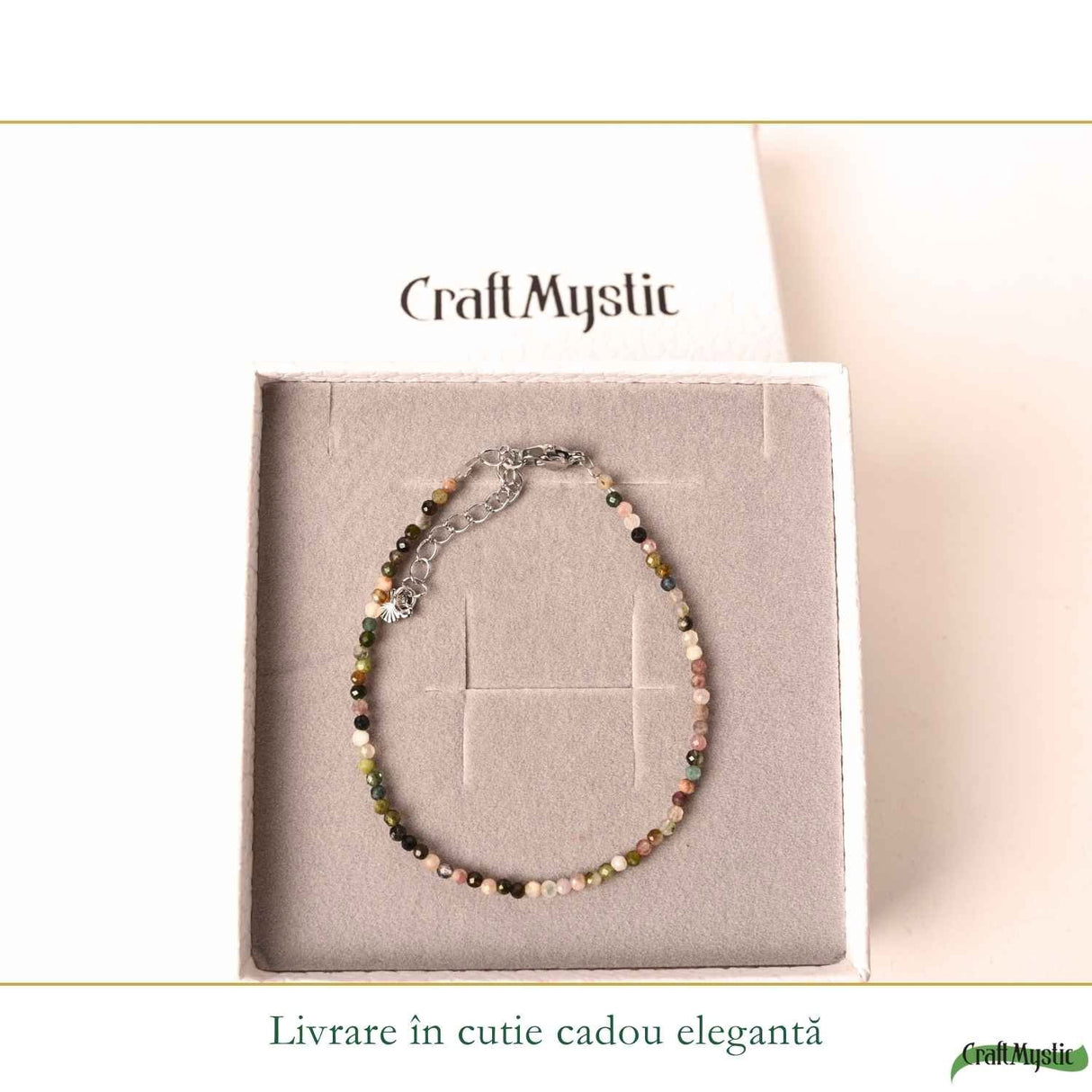 Bratara Fina cu Turmalina Multicolora Fatetata 2 mm – Echilibru si Energie Pozitiva