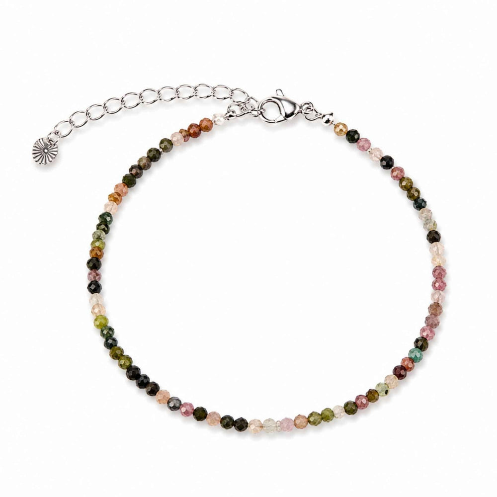 Bratara Fina cu Turmalina Multicolora Fatetata 2 mm – Echilibru si Energie Pozitiva