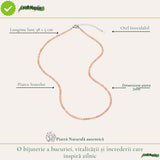 Colier Fin la Baza Gatului Tip Choker cu Piatra Soarelui Fatetata Rotunda 2 mm – Bucurie si Eleganta Naturala