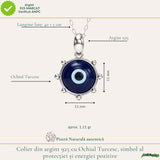 Colier Ochiul Turcesc din Argint 925 – Protectie Energetica si Noroc