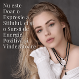 Colier Mala cu 108 Pietre din Obsidian si Ochi de Tigru
