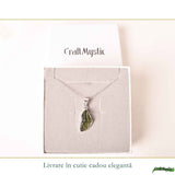 Colier Moldavit Brut Neuniform Argint 925 – Claritate si Transformare Interioara