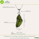 Colier Moldavit Brut Neuniform Argint 925 – Claritate si Transformare Interioara