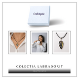 Colier cu Labradorit Natural in Forma de Picatura - Protectie, Intuitie si Stralucire Irizata