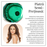 Colier protectie si echilibru emotional - Malachit si Crisocola montura Argint 925 8.35 gr