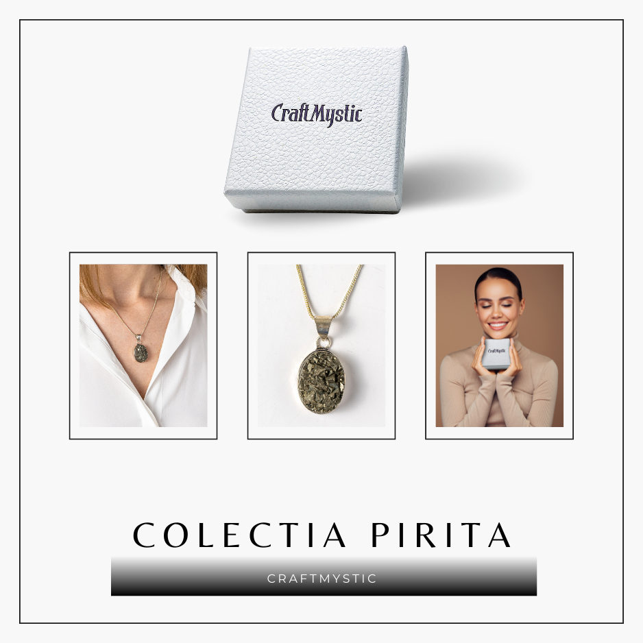 Colier Pirita Ovala - Protectie si Energie Pozitiva