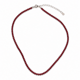 Colier Fin la Baza Gatului Tip Choker cu Granat Fatetat 2 mm – Pasiune si Energie Interioara