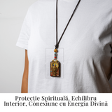Colier Thangka Nepalez din Lemn de Abanos cu Ganesha - Protectie, Intelepciune si Noi Inceputuri