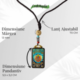 Colier Thangka Nepalez din Lemn de Abanos cu Buddha Shakyamuni - Protectie Spirituala si Claritate Interioara