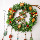 Coronita de Craciun cu Aventurin Verde, Jasp Rosu si Agat - Arborele Prosperitatii si Magiei Festive
