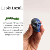 Craniu Sculptat Manual din Lapis Lazuli - Claritate si Protectie