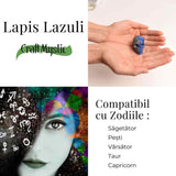 Craniu Sculptat Manual din Lapis Lazuli - Claritate si Protectie