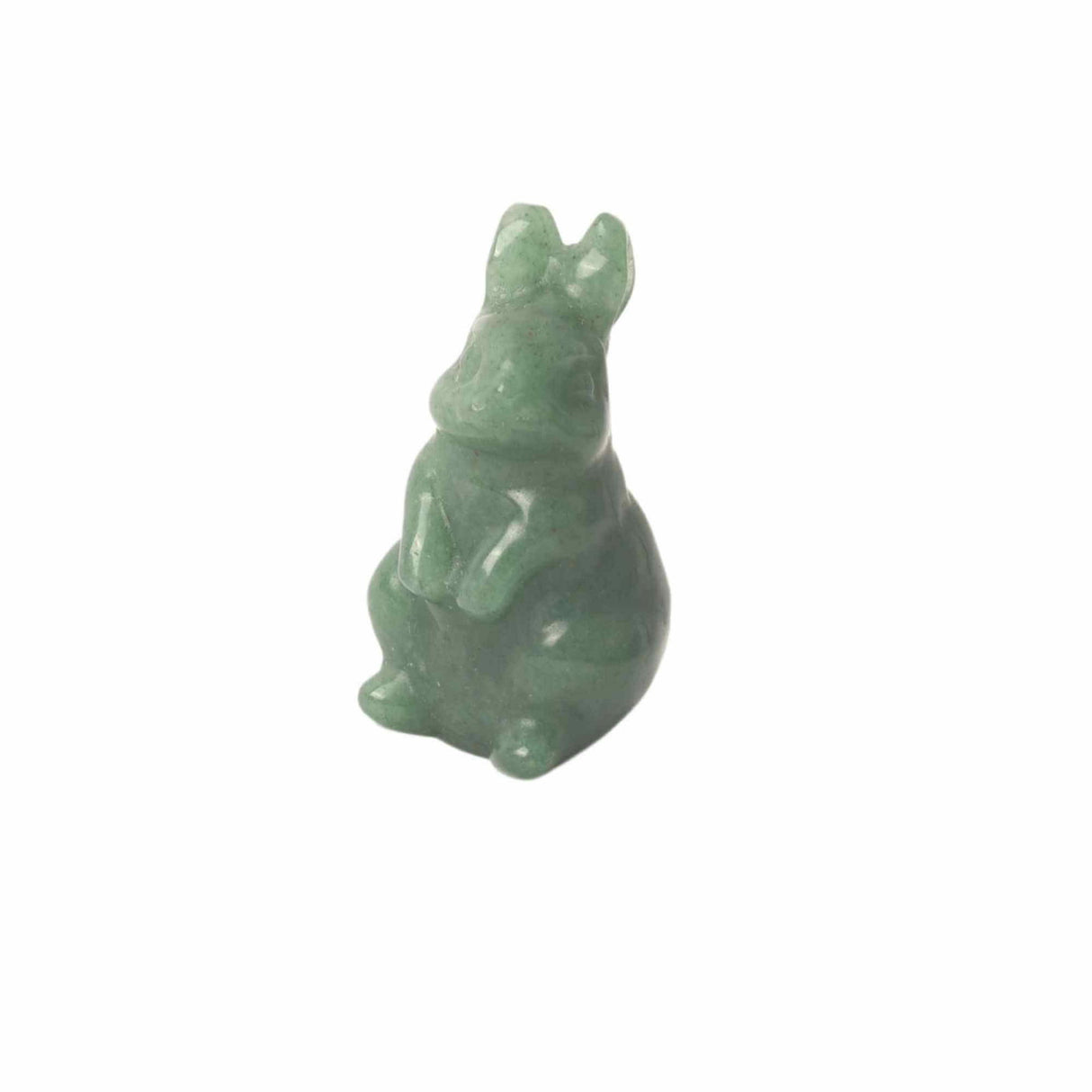 Figurina 4 cm cu forma de iepure sculptata manual din Aventurin Verde natural - Cristale si pietre vindecatoare semipretioase cu animale