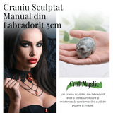 Figurina Craniu din Labradorit Natural, 5 cm - Sprijina Transformarea si Protectia Energetica