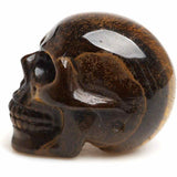 Craniu 5 cm sculptat manual din cristal de Ochi de tigru piatra semipretioasa vindecatoare Figurina artistica pentru decor de Halloween, decoraratiune pentru biroul de acasa