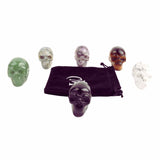 Craniu 5 cm sculptat manual din cristal de Ochi de tigru piatra semipretioasa vindecatoare Figurina artistica pentru decor de Halloween, decoraratiune pentru biroul de acasa