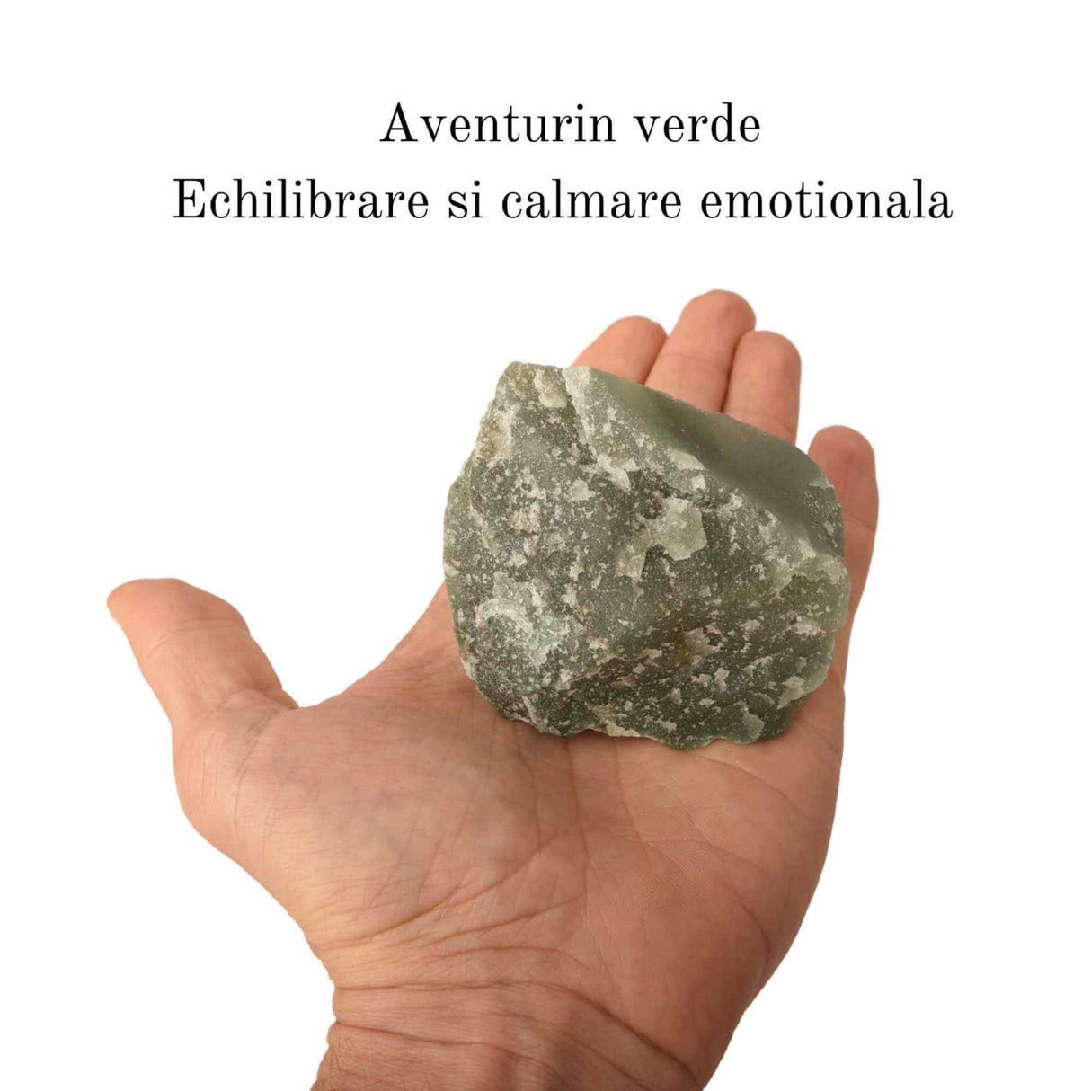 Cristal natural unicat Aventurin Verde pietre brute 8-9 cm - Pietre semipretioase pentru echilibru si calmare emotionala