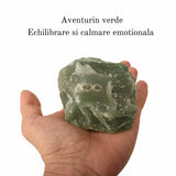 Cristal natural unicat Aventurin Verde pietre brute 8-9 cm - Pietre semipretioase pentru echilibru si calmare emotionala