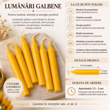 Lumânare Galbenă pentru Ritualuri și Intenții 10 cm - 1 Bucată
