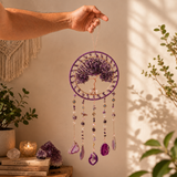 Dreamcatcher Arborele Vietii cu Ametist – Protectie Spirituala si Claritate Mentala