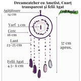 Dreamcatcher arborele vietii cu ametist – un simbol al claritatii si linistii interioare